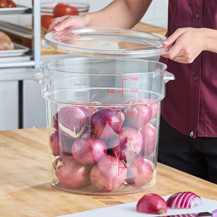 Hộp đựng thực phẩm nhựa polycarbonate tròn trong suốt kèm nắp Choice 17 lít