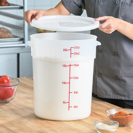 Hộp đựng thực phẩm nhựa PP tròn trong mờ kèm nắp Choice 20,8 lít