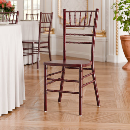 Ghế Chiavari gỗ Lancaster Table & Seating màu gỗ gụ