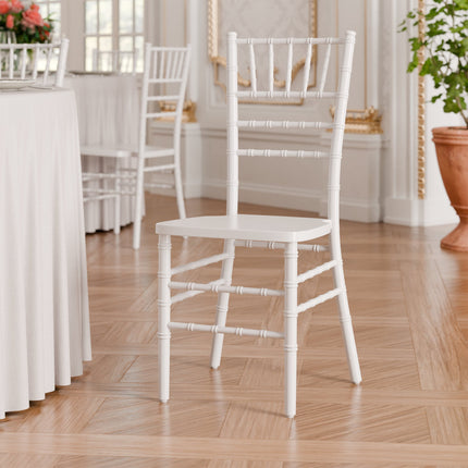 Ghế Chiavari gỗ màu trắng Lancaster Table & Seating