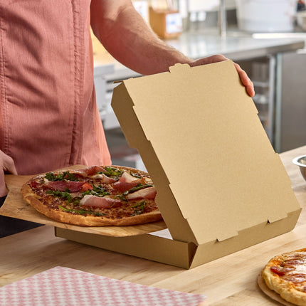 Hộp pizza sóng giấy kraft tùy chỉnh Choice 30 x 30 x 5 cm trơn - Bó 50 cái