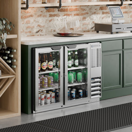 Tủ mát quầy bar cửa kính thép không gỉ Beverage-Air BB48HC-1-G-S 122 cm