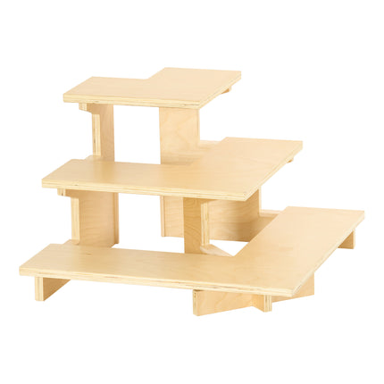 Kệ trưng bày gỗ bạch dương 3 tầng góc Cal-Mil Logan 58 x 58 x 39 cm 25229-93