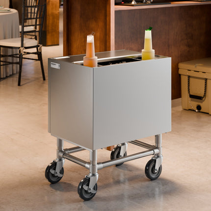 Thùng đá di động inox Regency 61 x 46 cm có giá để chai và nắp trượt - 45 kg