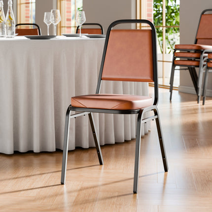 Ghế tiệc Lancaster bàn & Seating nâu Stackable ghế 5,1 cm Padded Seat
