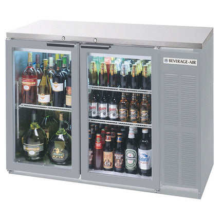 Tủ mát quầy bar cửa kính chiều cao quầy thép không gỉ Beverage-Air BB48HC-1-G-S-27 122 cm