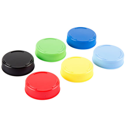 Nắp bịt đầu nhiều màu TableCraft cho bình bóp hoặc bình lật ngược miệng 53 mm - Gói 12 cái - 53FCAPA