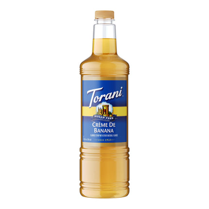 Siro tạo hương chuối không đường Torani chai nhựa 1 lít - Thùng 6 chai