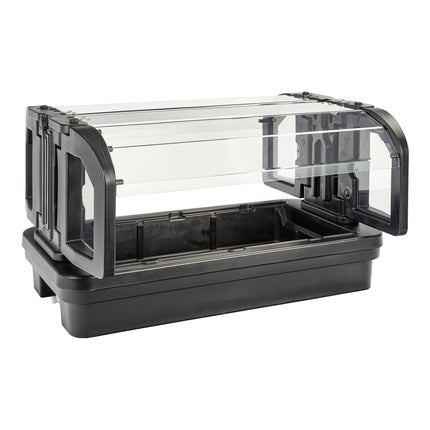 Quầy salad để bàn Cambro Versa 1,2 m màu đen kèm kính chắn 4TTFSBSG110