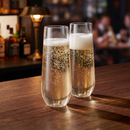 Ly nhựa uống champagne Tossware POP có thể tùy chỉnh 266 ml - Thùng 48 cái