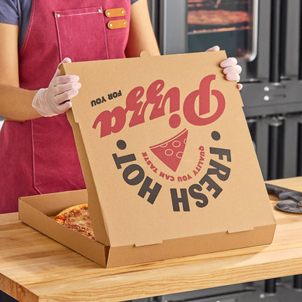 Hộp pizza carton sóng E kraft tùy chỉnh Choice 41 x 41 x 5,1 cm - Bó 50 cái
