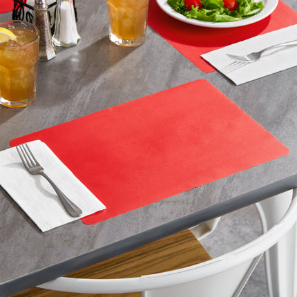 Tấm lót bàn ăn giấy màu đỏ mép sò Choice 25 x 36 cm - Thùng 1.000 cái