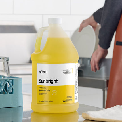 Nước rửa ly Noble Sunbright 3,8 lít / 3,8 lít Lemon đậm đặc nước rửa chén - Thùng 4 cái
