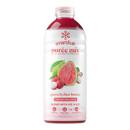 Hỗn hợp pha chế đồ uống Smartfruit Guava Lychee Breeze 100% xay nhuyễn trái cây 1,4 lít - Thùng 6 cái
