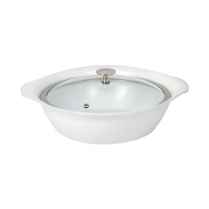 Nồi Hầm Spring USA 8258-2/24 2.1 lít Có Nắp Dùng Cho Bếp Từ Nhôm/Gốm Trắng