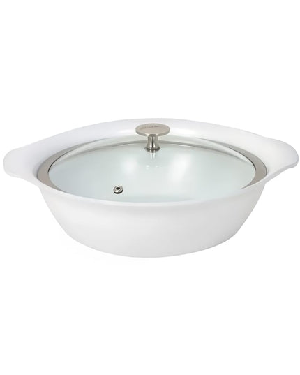 Nồi Hầm Spring USA 8258-2/27 2.8 lít Có Nắp Dùng Cho Bếp Từ Nhôm/Gốm Trắng
