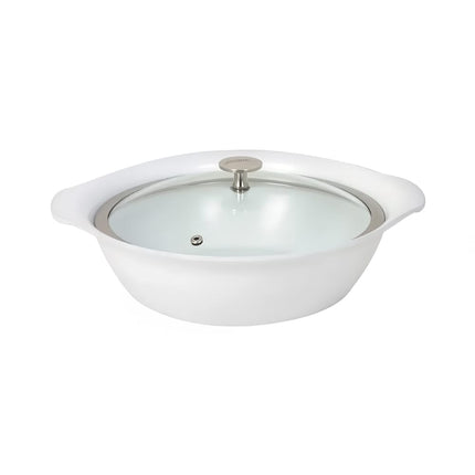 Nồi Hầm Spring USA 8258-2/27 2.8 lít Có Nắp Dùng Cho Bếp Từ Nhôm/Gốm Trắng
