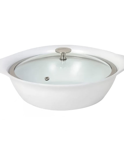 Nồi Hầm Spring USA 8258-2/30 3.5l Có Nắp - Dùng Bếp Từ, Nhôm/Gốm, Trắng