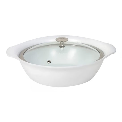 Nồi Hầm Spring USA 8258-2/30 3.5l Có Nắp - Dùng Bếp Từ, Nhôm/Gốm, Trắng