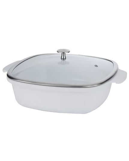 Nồi Hầm Spring USA 8268-2/28 3.8l Có Nắp - Dùng Bếp Từ, Nhôm/Gốm, Trắng
