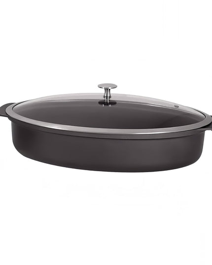 Khay Nướng Oval Spring USA 8270-8/38 7.6l Có Nắp - Dùng Bếp Từ, Nhôm/Gốm, Titanium