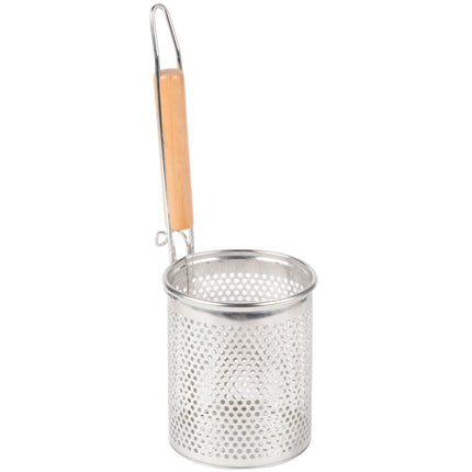 Rổ lọc / chần inox Thunder Group 13 x 13 cm cán gỗ