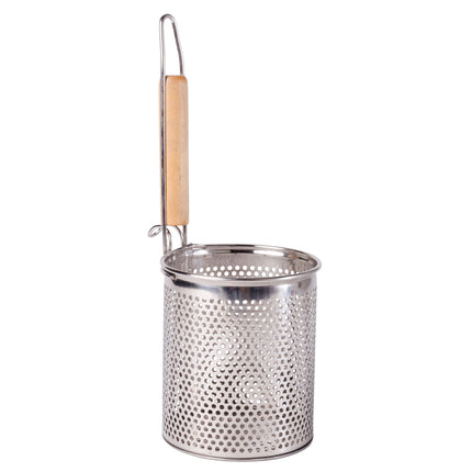 Rổ lọc / chần inox Thunder Group 14 x 15 cm cán gỗ