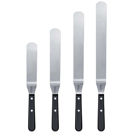 Dao Phết Kem Trang Trí Cong Louis Tellier 735112500 25.4 cm Lưỡi Thép Không Gỉ Tay Cầm Nhựa Đen