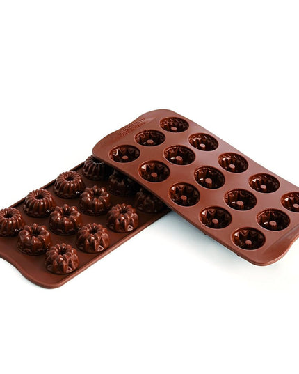Khuôn Chocolate Fantasia Silikomart SCG19 15 Ngăn Silicone Nâu