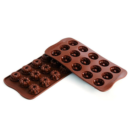 Khuôn Chocolate Fantasia Silikomart SCG19 15 Ngăn Silicone Nâu