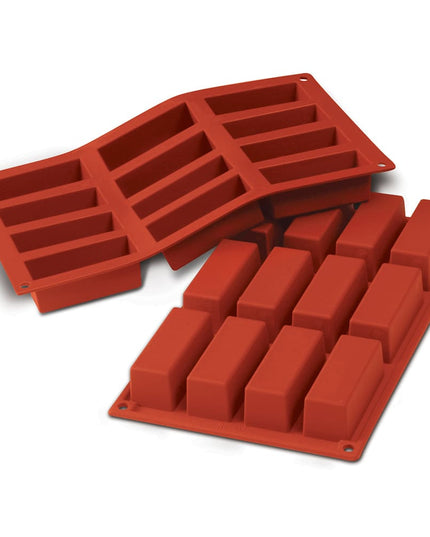 Khuôn Bánh Silikomart SF026 12 Ngăn Silicone Đỏ