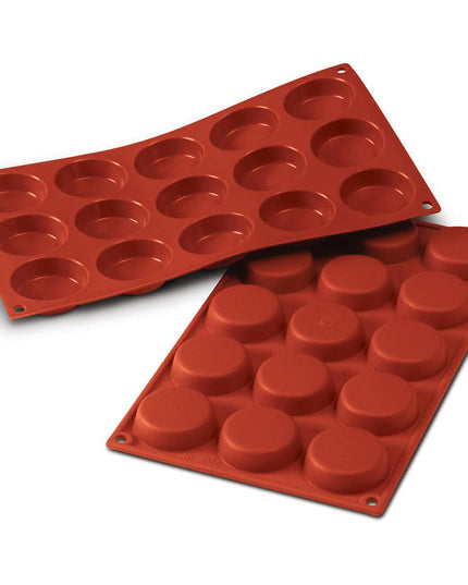 Khuôn Flan Silikomart SF044 15 Ngăn Silicone Đỏ