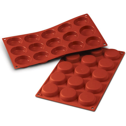Khuôn Flan Silikomart SF044 15 Ngăn Silicone Đỏ