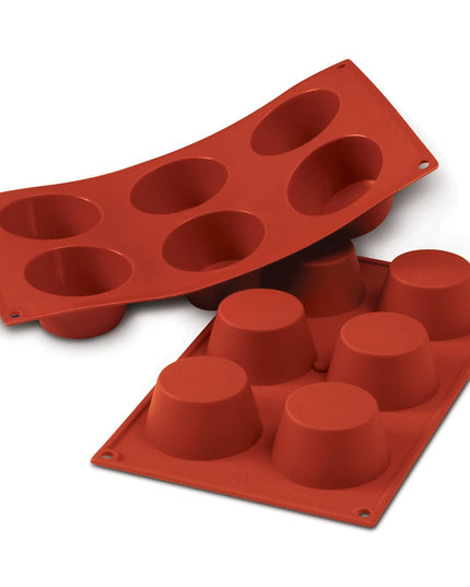 Khuôn Muffin Silikomart SF052 6 Ngăn Silicone Đỏ