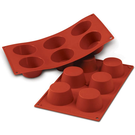 Khuôn Muffin Silikomart SF052 6 Ngăn Silicone Đỏ