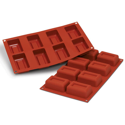 Khuôn Lingotto Silikomart SF091 8 Ngăn Silicone Đỏ