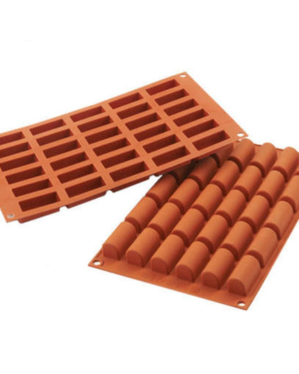 Khuôn Mini Buches Silikomart SF129 30 Ngăn Silicone Đỏ