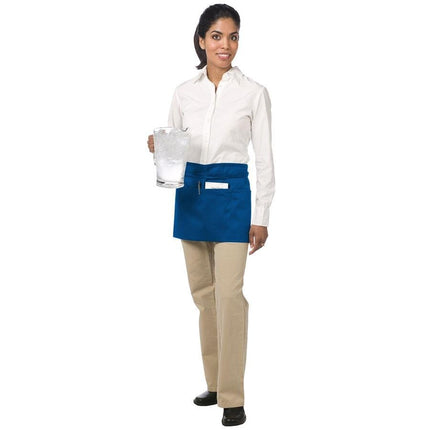 Tạp dề nửa thân vải poly-cotton có thể tùy chỉnh Chef Revival xanh royal, 3 túi