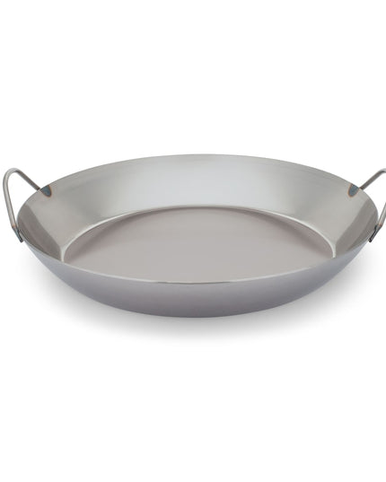 Chảo Paella Thép Đen Matfer Bourgeat 062053 45.1 cm Thành Cong