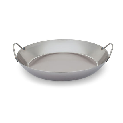 Chảo Paella Thép Đen Matfer Bourgeat 062053 45.1 cm Thành Cong