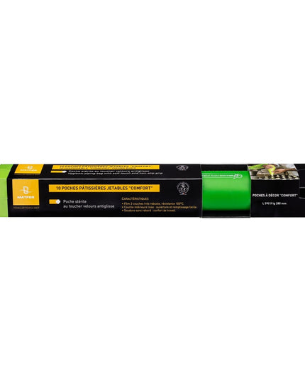 Túi Bắt Bông Dùng Một Lần Matfer Bourgeat 165010 59.1 x 27.9 cm Xanh Lá