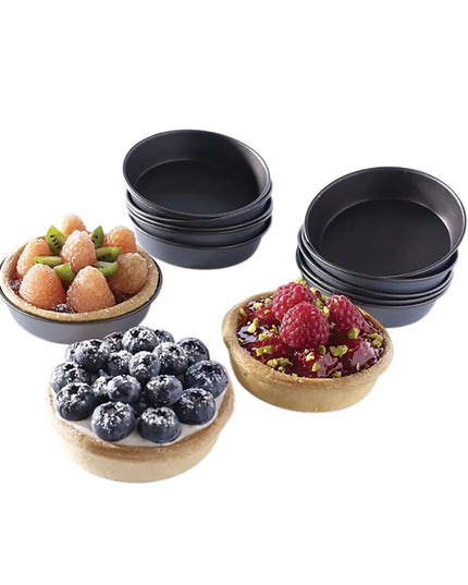 Khuôn Bánh/Quiche Tròn Matfer Bourgeat 331734 Exopan 7.6 cm Cao 1.75 cm Chống Dính Thép