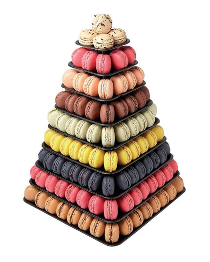 Tháp Trưng Bày Macaron Matfer Bourgeat 681590 9 Tầng 30.5 cm x 44 cm Nhựa Trong