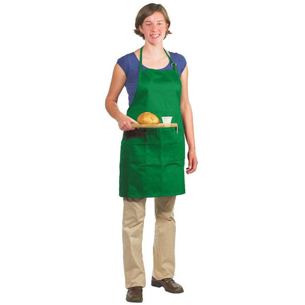 Tạp dề yếm dài vải poly-cotton có thể tùy chỉnh Chef Revival xanh lá, 1 túi