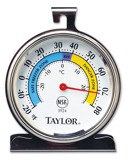 Nhiệt Kế Tủ Lạnh Tủ Đông Taylor 5924 Mặt 8.3 cm Inox