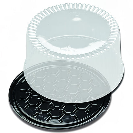 Hộp Đựng Bánh D&W Fine Pack G40-1 25.4 cm Nắp Polystyrene Đen