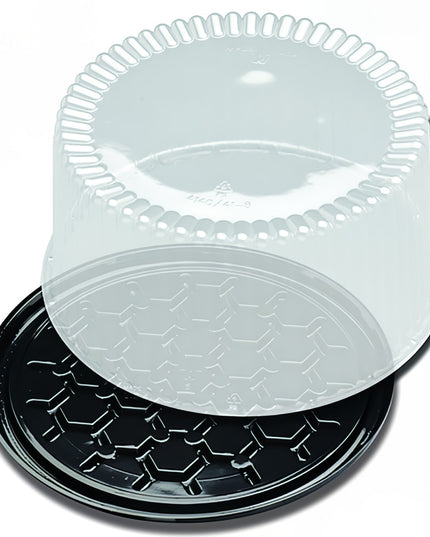Hộp Đựng Bánh D&W Fine Pack G27-1 22.9 cm Nắp Polystyrene Đen