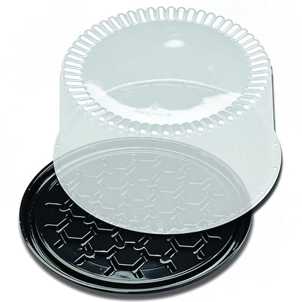 Hộp Đựng Bánh D&W Fine Pack G27-1 22.9 cm Nắp Polystyrene Đen