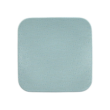 (4 pcs) SELTMANN WEIDEN | Coup plate – Square Dinner Plate – Porcelain – 29 × 29 cm – Turquoise