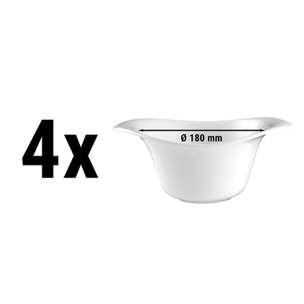 (4 pcs) SELTMANN WEIDEN | Event bowl oval – Savoy – Porcelain – White – 180×122 mm – 0.35 L